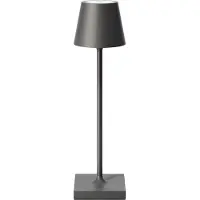 Sigor Lámpara de mesa LED Akku-Tischleuchte Nuindie, diseño pocket, 21 cm, color gris grafito, 1,4W, Flex-Mood (2200K/2700K), IP54, Ra85, con puerto USB-C y regulable