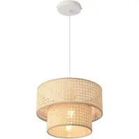Lux.pro Lámpara colgante "Ascot", 30 cm, apariencia de ratán