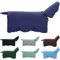 vidaXL Manta para caballos, azul marino, 105 cm, de poliéster y forro polar