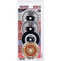 Kreator Juego de 4 hojas de sierra Kreator de 89 mm, universales, para mini sierras circulares, como repuesto