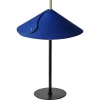 Osram Lámpara de mesa Decor Flip, modelo G9, color azul, 350 mm. Lámpara de mesa, con base de fieltro y estructura de acero, con función de atenuación mediante sensor táctil y batería USB