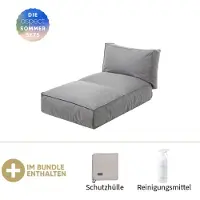 Blomus Cama para mascotas Bett S STAY, de piedra, que incluye una funda protectora gratuita y producto de limpieza