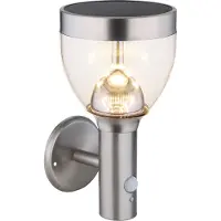 Globo Lighting , farola solar de acero inoxidable con LED