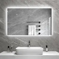 Quality Heating Espejo con radiador infrarrojo y iluminación LED, dimensiones 60 x 120 cm, 700 vatios