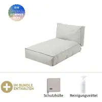 Blomus Cama para mascotas Bett S STAY Cloud, incluye funda protectora y producto de limpieza de regalo