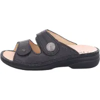 Finn Comfort Zapatos abiertos 'Pantolette Damen 02550 812393 Echtleder in schwarz' negro