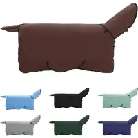 vidaXL Manta para caballos, color marrón oscuro, 135 cm, de poliéster y forro polar