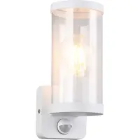 TRIO Aplique de pared REALITY BONITO R21599131, casquillo E27, sin módulo LED, sensor de movimiento, IP44, blanco