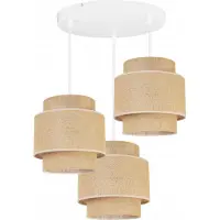 Light11 HOME Lámpara colgante, lámpara de techo, pantalla de lámpara, estilo bohemio, material yute