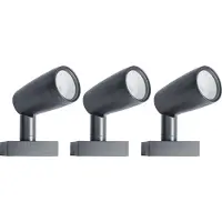 Ledvance SMART+, Foco exterior, gris oscuro, aluminio, vidrio, IP44, para entrada, fachada, clase II