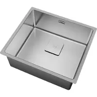 Teka Flex Línea RS15 45.40, Fregadero encimera, Cuadrado, Acero inoxidable, Acero inoxidable, 1 cuba, Cuadrado