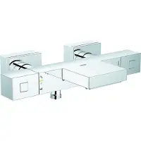 GROHE Batería termostática de pared para ducha GROHTHERM CUBE, cromo