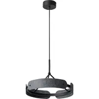 Osram Lámpara colgante LED Decor Curve, con pantalla de fieltro, 33W, 3000K, 1000lm, color gris, 430mm. Lámpara colgante fabricada con fieltro y metal