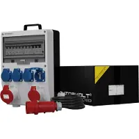 Doktorvolt Distribuidor de energía TD-S/FI, 16A, 32A, 4x230V, sistema francés/belga, cable 5x4mm², marca SKH, modelo 6978