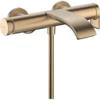Hansgrohe Vivenis, grifo monomando para bañera, montaje en superficie, acabado bronce cepillado