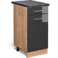 Vicco Mueble bajo de cocina R-Line Antracita alto brillo 40 cm , ET Antracita, Model 45930