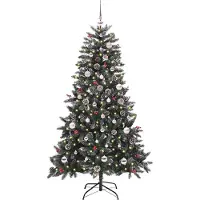 vidaXL Árbol de Navidad artificial, color verde, 150 cm, fabricado con PVC, plástico y acero