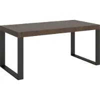 Itamoby Mesa extensible de 200/304 x 90 cm, con superficie en imitación a la madera de nogal y patas en color antracita