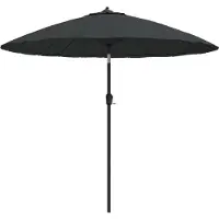 Syfax Sombrilla de jardín con palo de aluminio gris antracita 250 cm