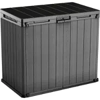 Keter Caja de almacenamiento para jardín SIO Darwin, 1150 litros, color gris