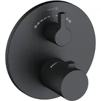 Kludi Nova Fonte UP-THM, juego de precisión para grifo monomando, válvula de cierre, color negro mate, 1 unidad.
