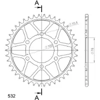 Supersprox Corona Trasera Steel Suzuki 532x42 Rfe827x42blk