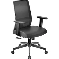 Wiltec Silla de oficina ergonómica con soporte lumbar, silla de escritorio con altura ajustable, respaldo transpirable, capacidad de carga de hasta 120 kg
