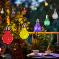 Spetebo 1.01 Guirnalda solar con 10 bombillas LED - Longitud aproximada: 180 cm - Decoración para fiestas con iluminación