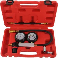 MaXpeedingrods Probador de pérdida de presión para motores, con conectores M12 y M10, para medir la presión en cilindros, rango de 0 a 7 bar, para gasolina, nuevo