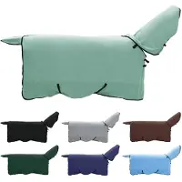 vidaXL Manta para caballos, color verde especial, 155 cm, de poliéster y forro polar