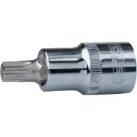 Ks Tools 918.1621, Llave de vaso, 1/2", sistema imperial, 1 boca, T10, acero cromo vanadio