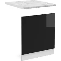 Vicco Panel frontal R-Line Negro brillo intenso 60 cm , ET Mármol, Model 46544