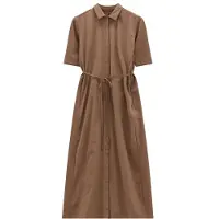 Jeanne Baret - Women's Sumatra Shirt Dress - Vestido size 40, marrón