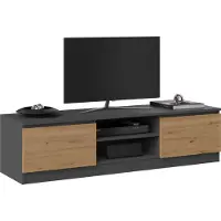 Top E Shop Topeshop RTV 140: Soporte para TV y mueble de entretenimiento, modelo ANTR/ARTIS, con 2 estantes