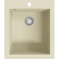 Syfax Fregadero de cocina de granito con un seno beige