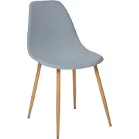 Atmosphera Silla de comedor gris, colección 'taho', 47x53x85 cm -