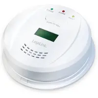 Logilink SC0111: Detector de monóxido de carbono con pantalla LCD, color blanco