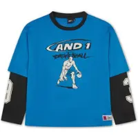 AND1 Camiseta azul / negro / blanco