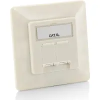 Equip Equip125772 Universal Cat6A Dose RJ45 8/8 (RAL9010) reinweiß