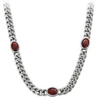 Gaya Cadena rojo rubí / plata