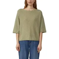 s.Oliver Pullover Shortsleeve Army Green Talla: 42 | Sudaderas con Capucha Outlet | Mujer | Verde