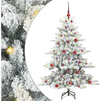 vidaXL Árbol de Navidad artificial plegable, blanco, 150 cm, de PVC y acero