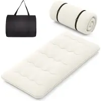 Coast Colchón con funda lavable y bolsa de transporte, esterilla tatami plegable, colchón para el suelo de 90x200 cm, color beige