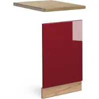 Vicco Panel frontal Fame-Line Rojo Burdeos alto brillo 45 cm , ET Roble, Model 46686