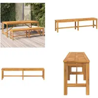 vidaXL Banco de jardín de 180 cm, madera maciza de acacia - Banco de jardín - Bancos de jardín - Muebles de jardín - Muebles de terraza