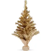 Dekoracja domu Abeto de Navidad artificial dorado, 60 cm