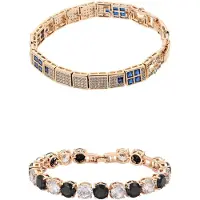 Faina Pulsera azul / oro / negro