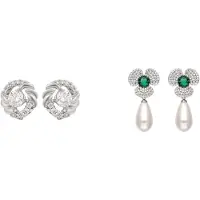 Faina Pendientes zafiro / plata
