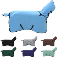 vidaXL Manta para caballos, modelo "Aqua", 85 cm, de poliéster y forro polar