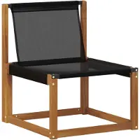 vidaXL Sofá de exterior , madera maciza de acacia, color natural y crema